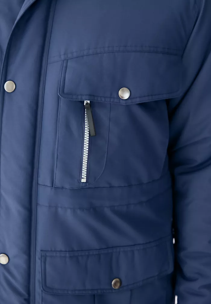 Big & Tall by KingSize Fleece-Lined Parka With Detachable Hood And 6 Pockets - thumbnail 6