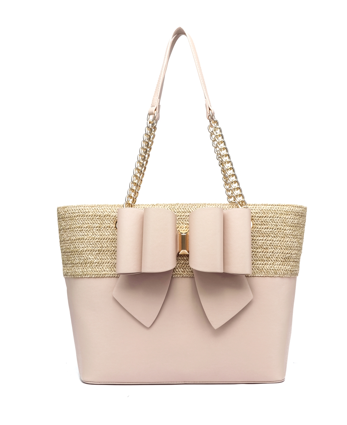 Like Dreams Daisy Bowtie Dual Tote Bag In Beige