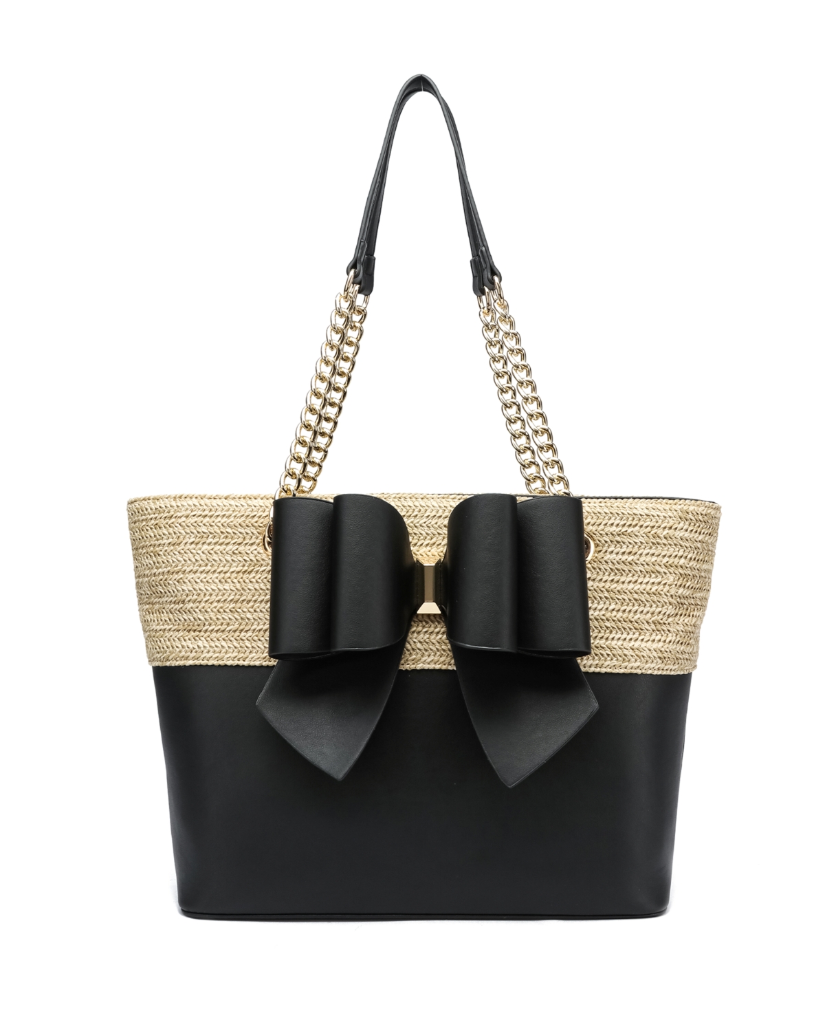 Like Dreams Daisy Bowtie Dual Tote Bag In Black