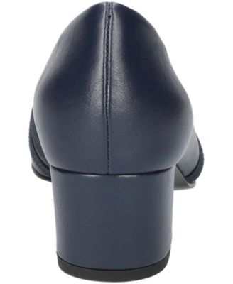 Women's Lotus Block Heel Pumps