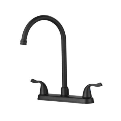 Kitchen Sink Faucet With 2 Handles, 3-Hole Installation, Matte