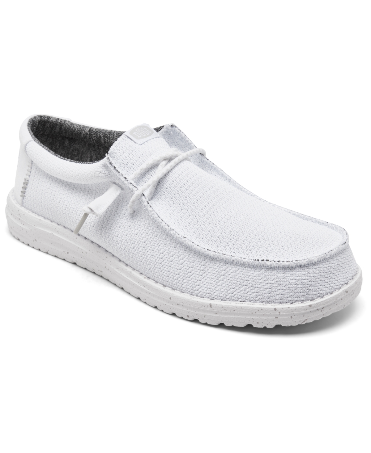 Men's Wally Sport Mesh Casual Moccasin Sneakers from Finish Line - White