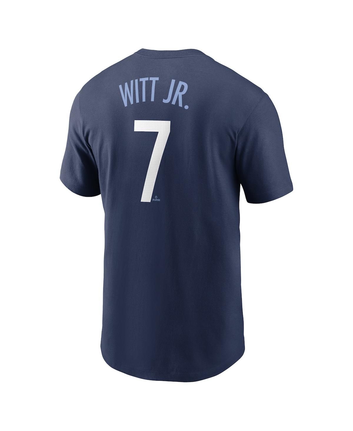 Nike Men's Bobby Witt Jr. Navy Kansas City Royals City Connect Fuse Name Number T-shirt In Blue