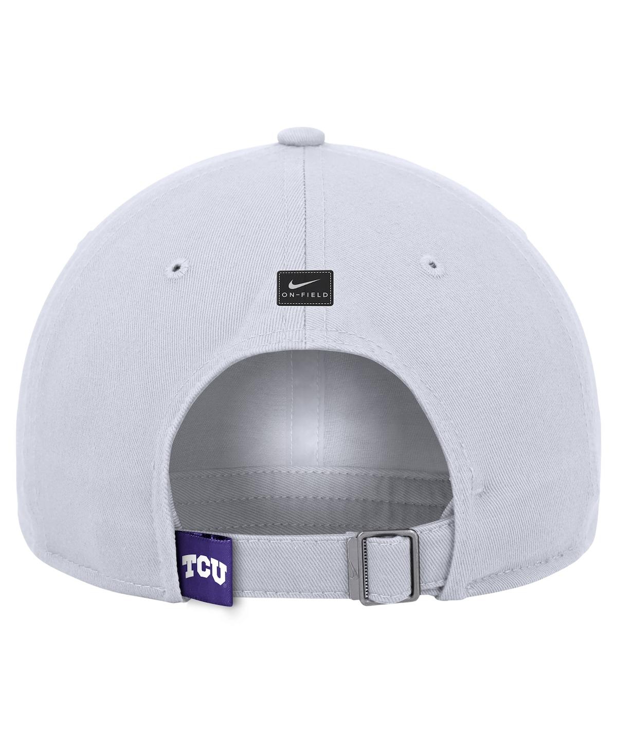 Nike Men'sTcu Horned Frogs 2024 Sideline Club Adjustable Hat - White
