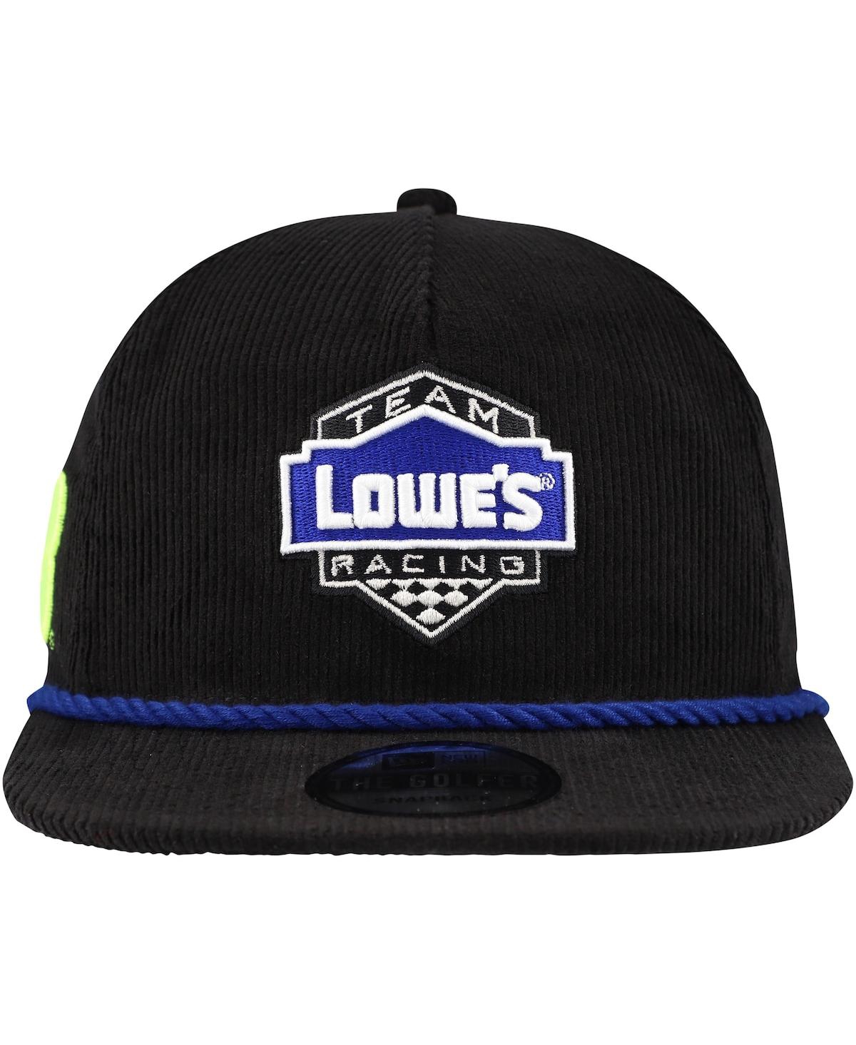 New Era Men'sJimmie Johnson Lowe's Retro Cord Golfer Adjustable Hat - Black