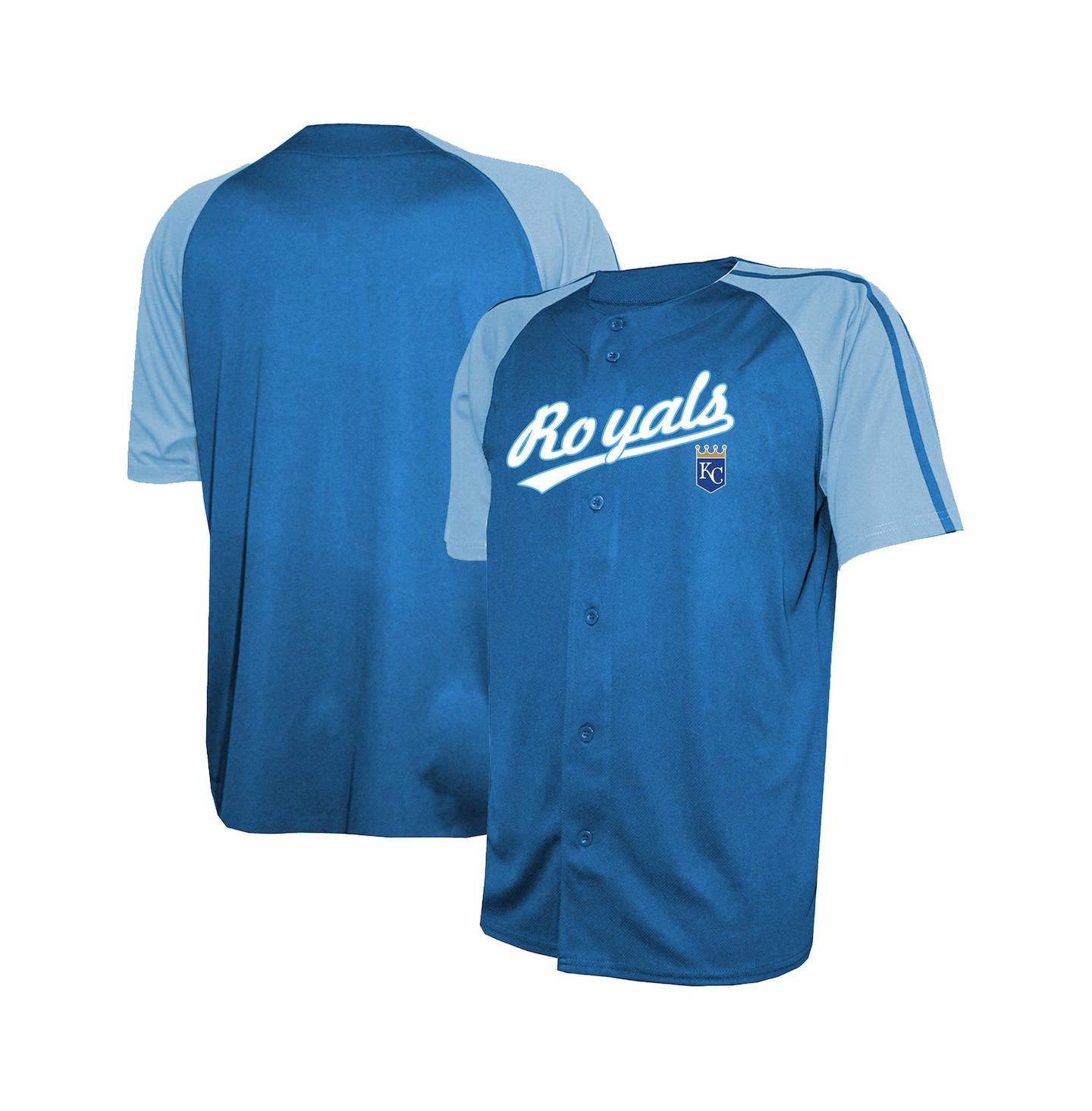 Мужской топ Stitches Royal Kansas City Royals Team Raglan Jersey — фото 1