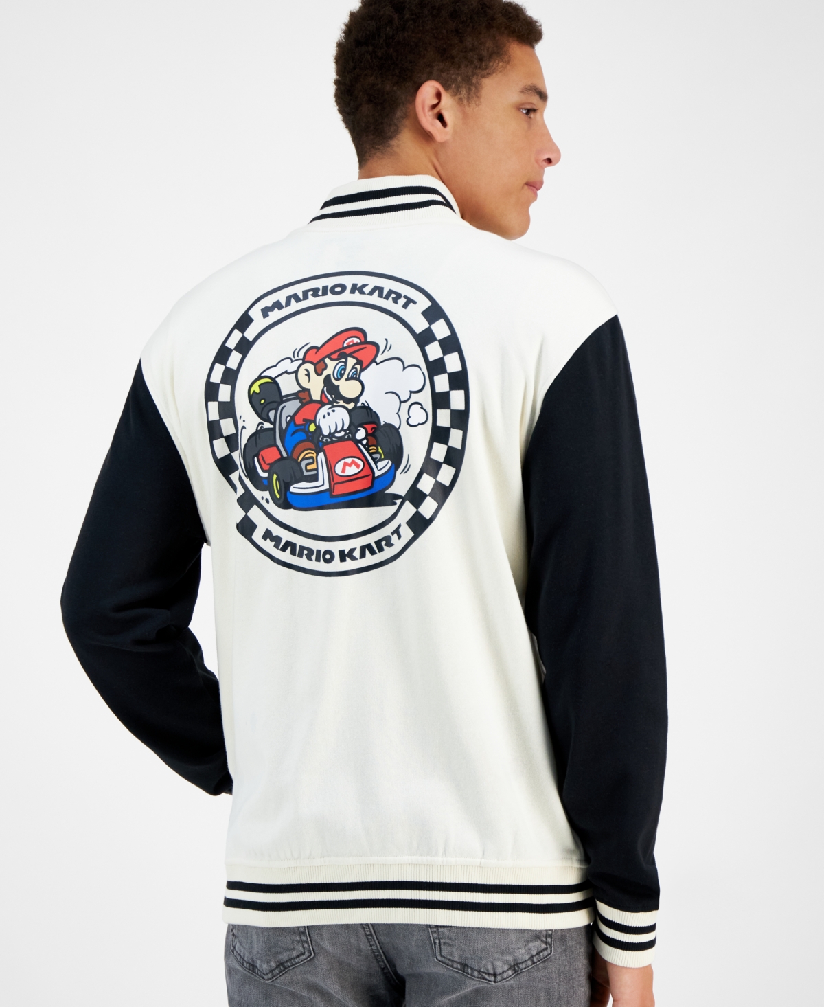 Hybrid Men's Mario Kart Varsity Bomber Jacket