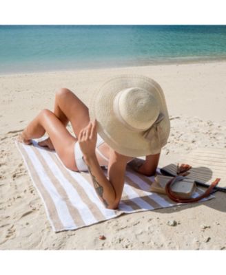 Cali Cabana Striped Soft Cotton 4 Pack Beach Towels, 30x60 in