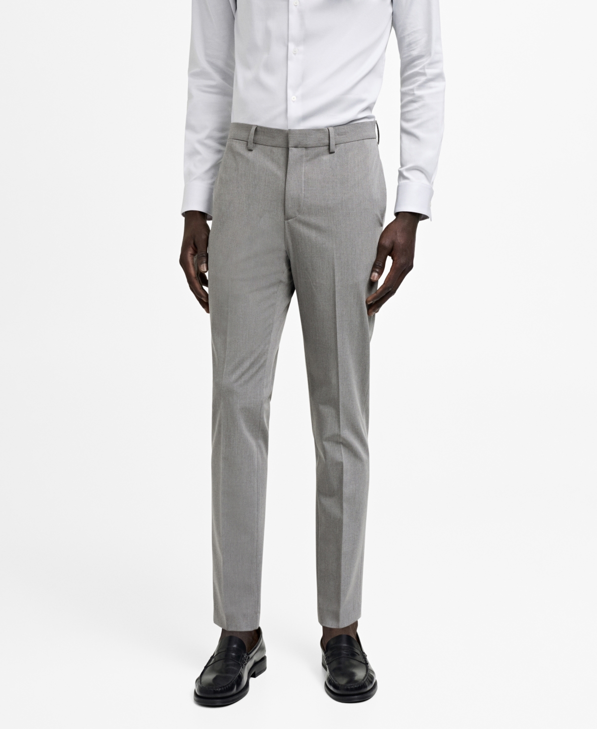 Mango Men's Stretch Fabric Super Slim-fit Suit Pants In Grey