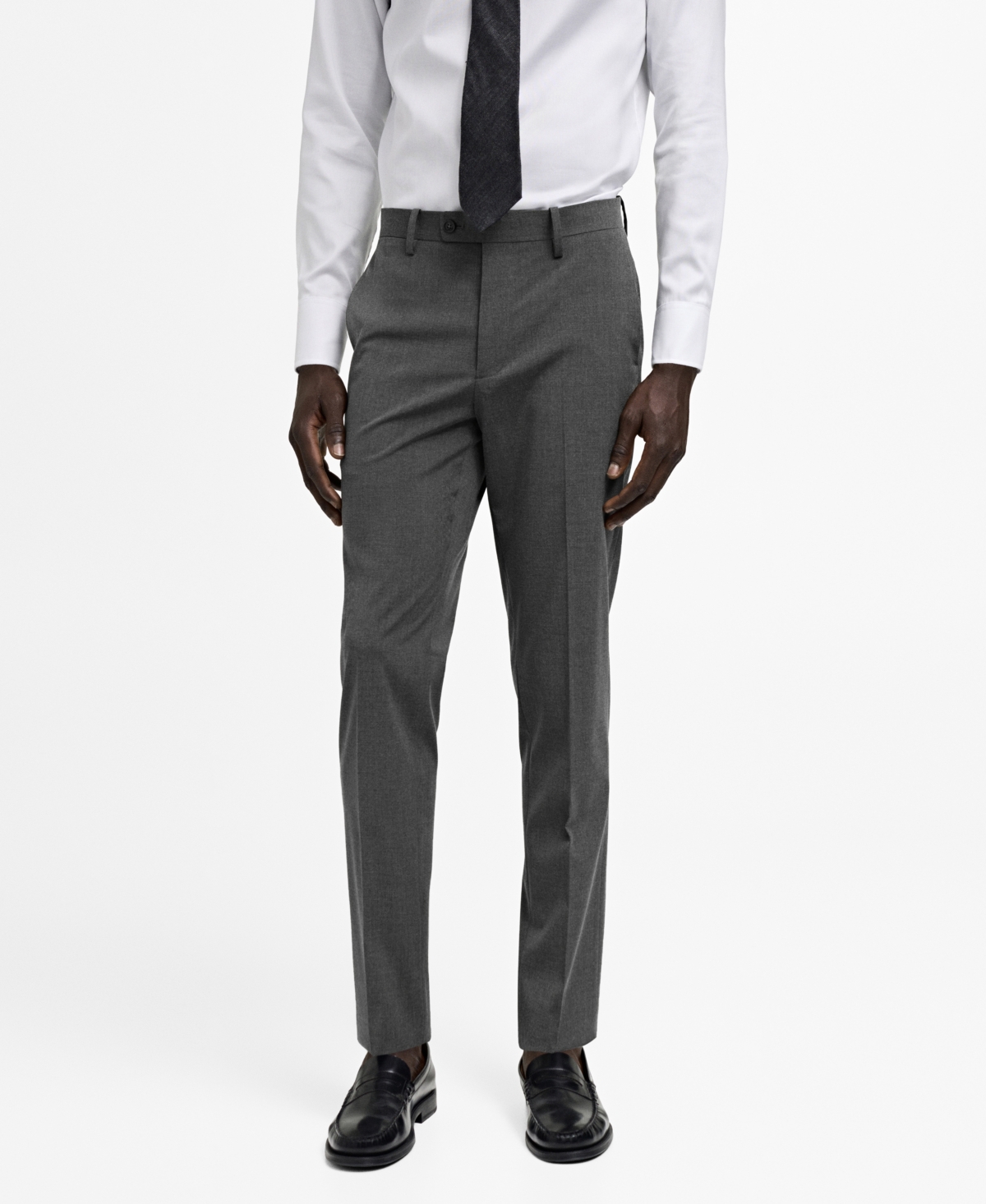 Men's Stretch Fabric Slim-Fit Suit Pants - Grey