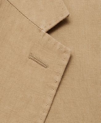 Men's Linen Slim-Fit Suit Blazer