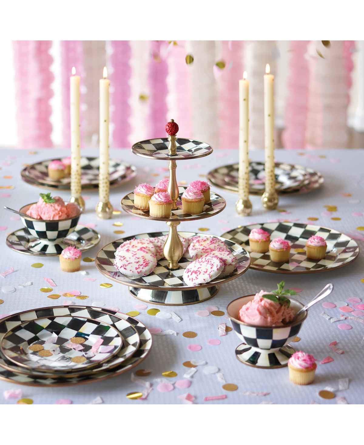 Mackenzie-childs Courtly Check Salad Plate In No Color