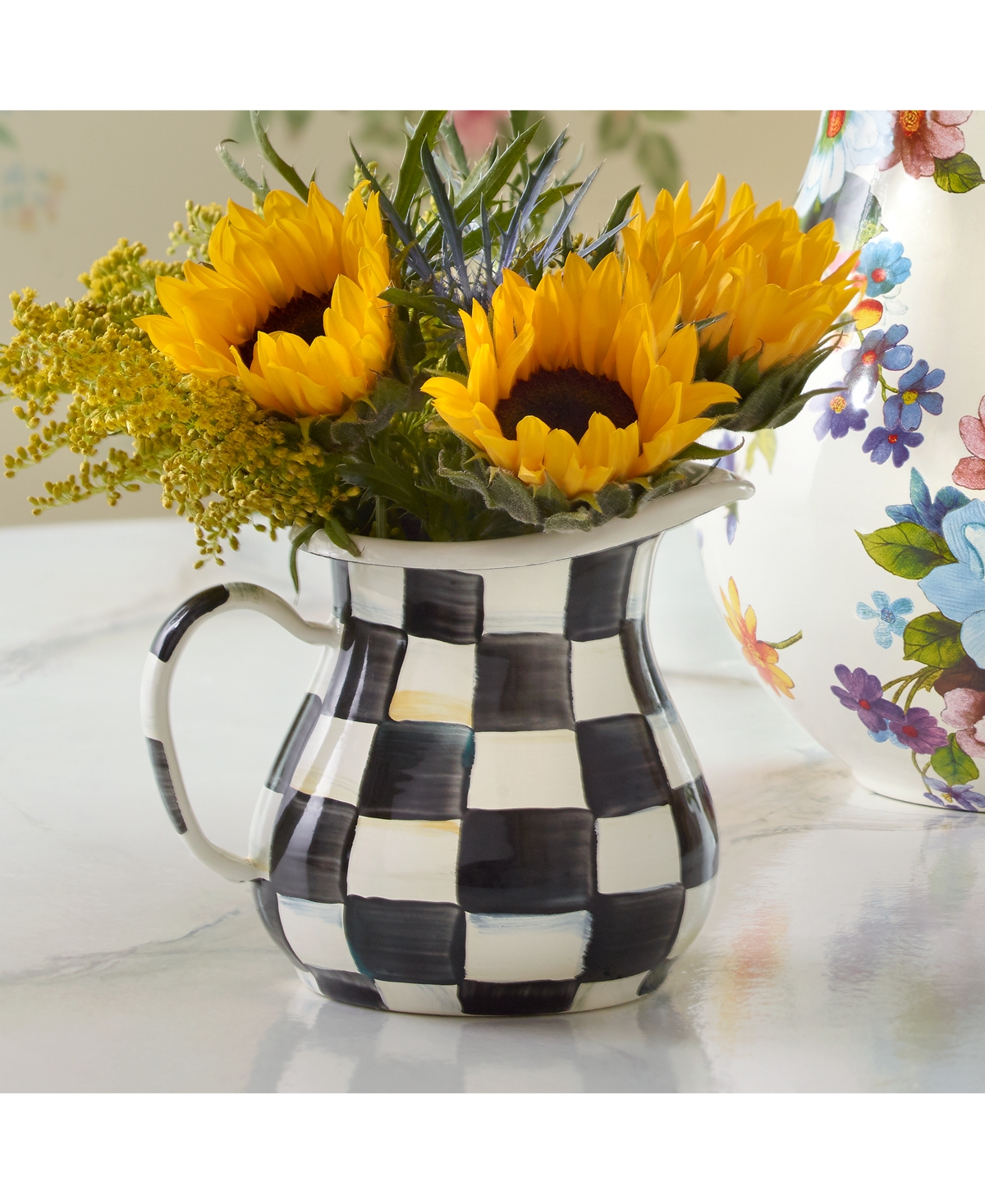 MACKENZIE-CHILDS COURTLY CHECK CREAMER 