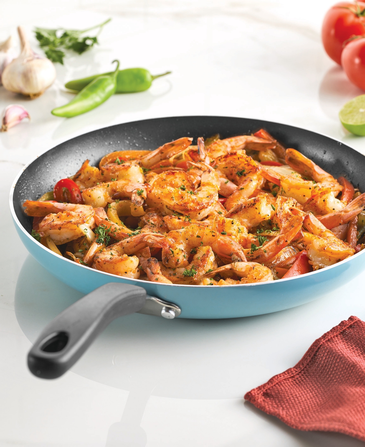 Farberware Cookstart Diamondmax 12" Nonstick Frypan In Aqua