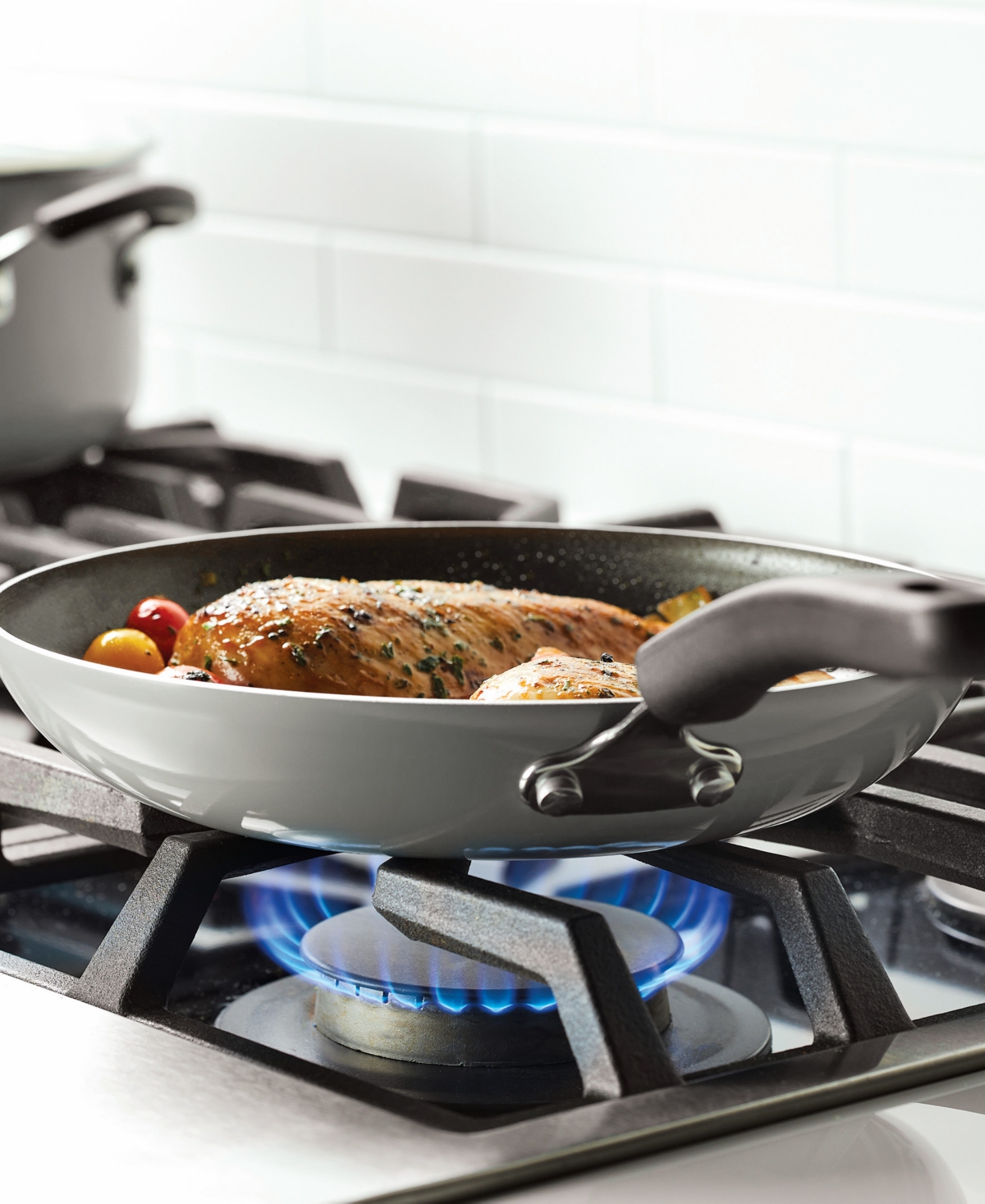 Farberware Cookstart Diamondmax Skillet Set, 2-piece In Silver