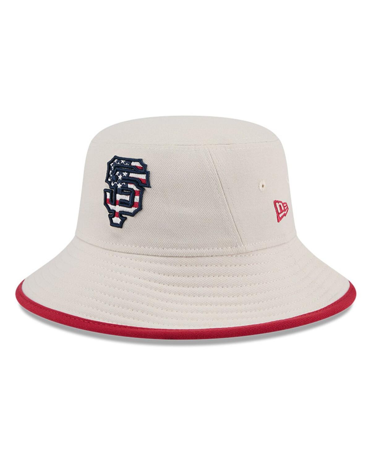NEW ERA MEN'S KHAKI SAN FRANCISCO GIANTS 2024 FOURTH OF JULY BUCKET HAT 