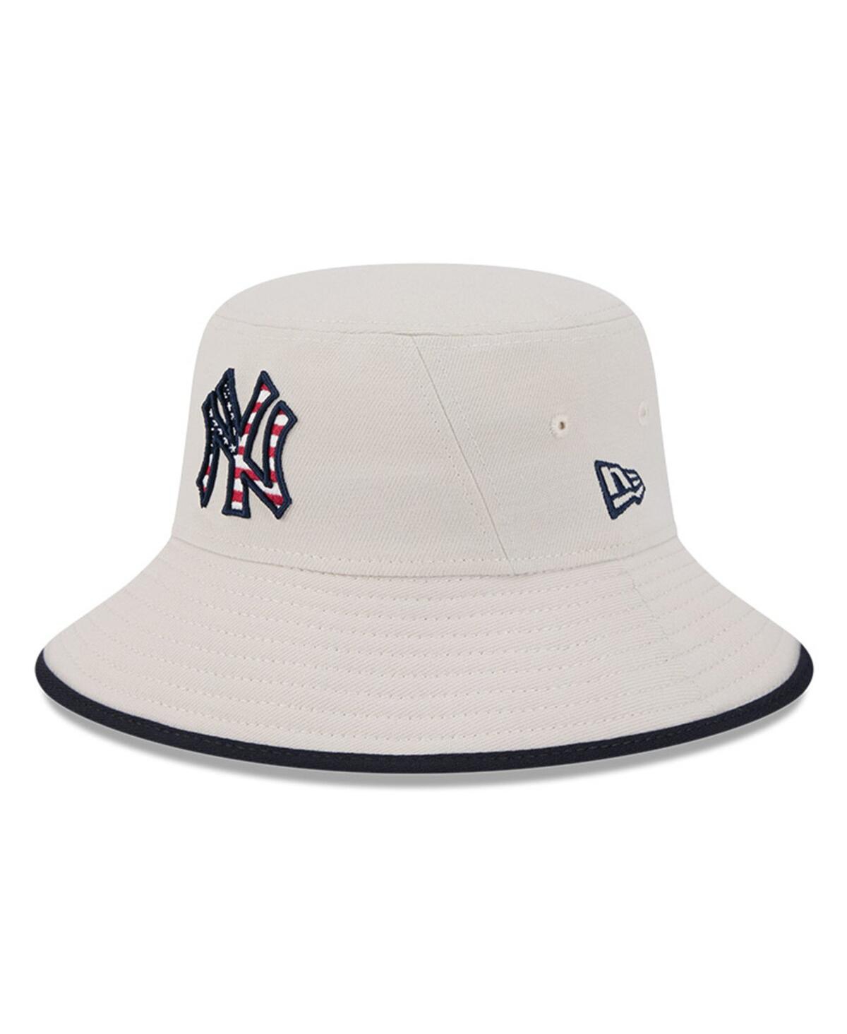 New Era Men's Khaki New York Yankees 2024 Fourth Of July Bucket Hat