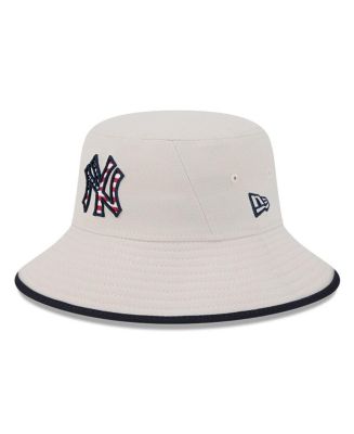 【New era】★MLB New York Yankees Sailor Brim Bucket Ha.t New Era Men's Khaki New York Yankees 2024 Fourth of July