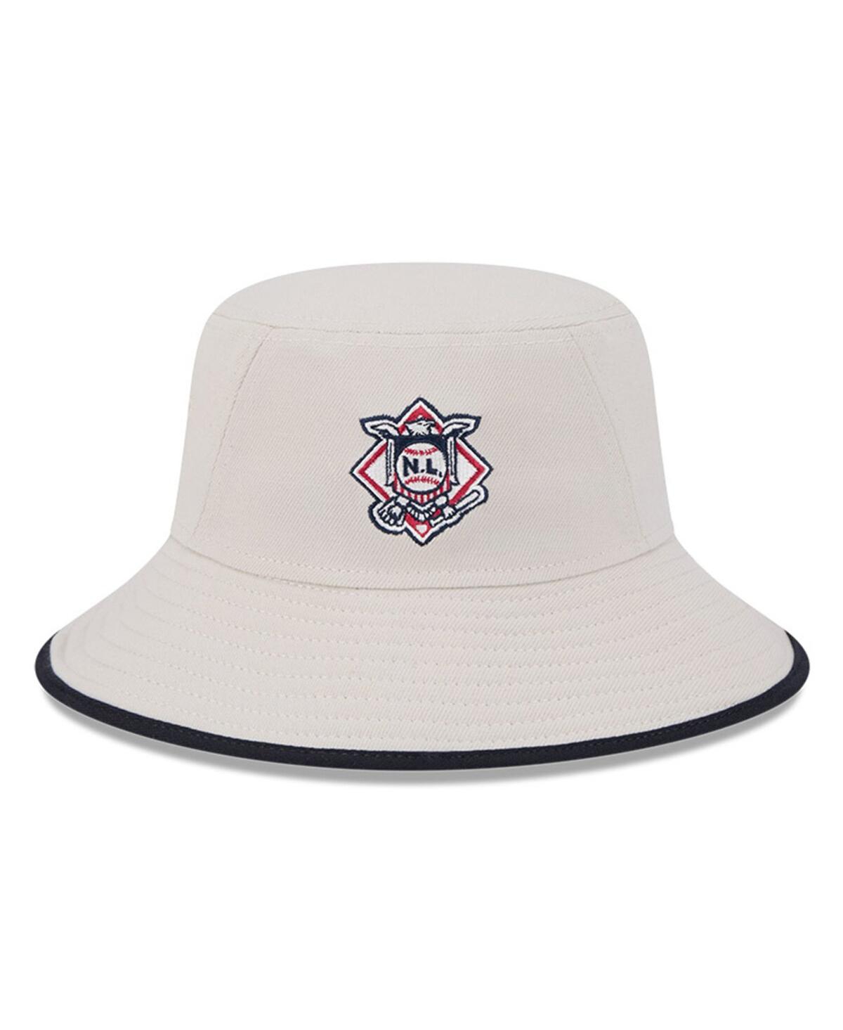 NEW ERA MEN'S KHAKI LOS ANGELES DODGERS 2024 FOURTH OF JULY BUCKET HAT 