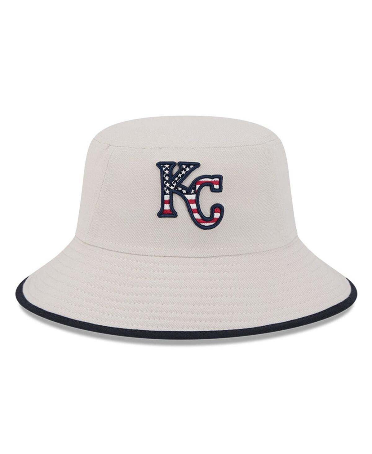 New Era Men's Khaki Kansas City Royals 2024 Fourth Of July Bucket Hat In Khaki