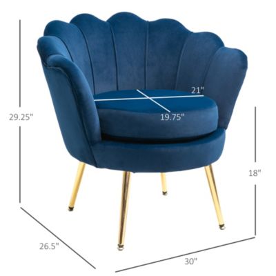 Velvet-Touch Fabric Accent Chair/Leisure Club Chair for Living Room