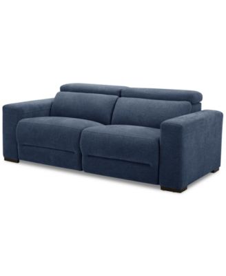 Nevio 2-Pc. Fabric Power Headrest Sectional with 2 Power Motion Chairs