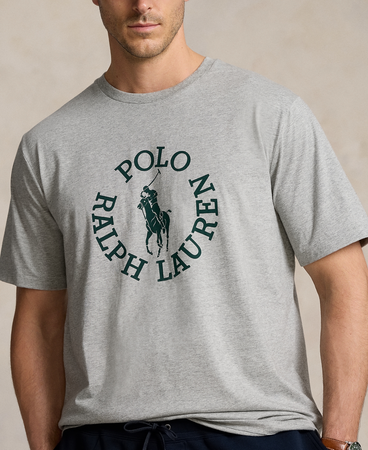 Polo Ralph Lauren Men's Big & Tall Big Pony Logo Jersey T-Shirt