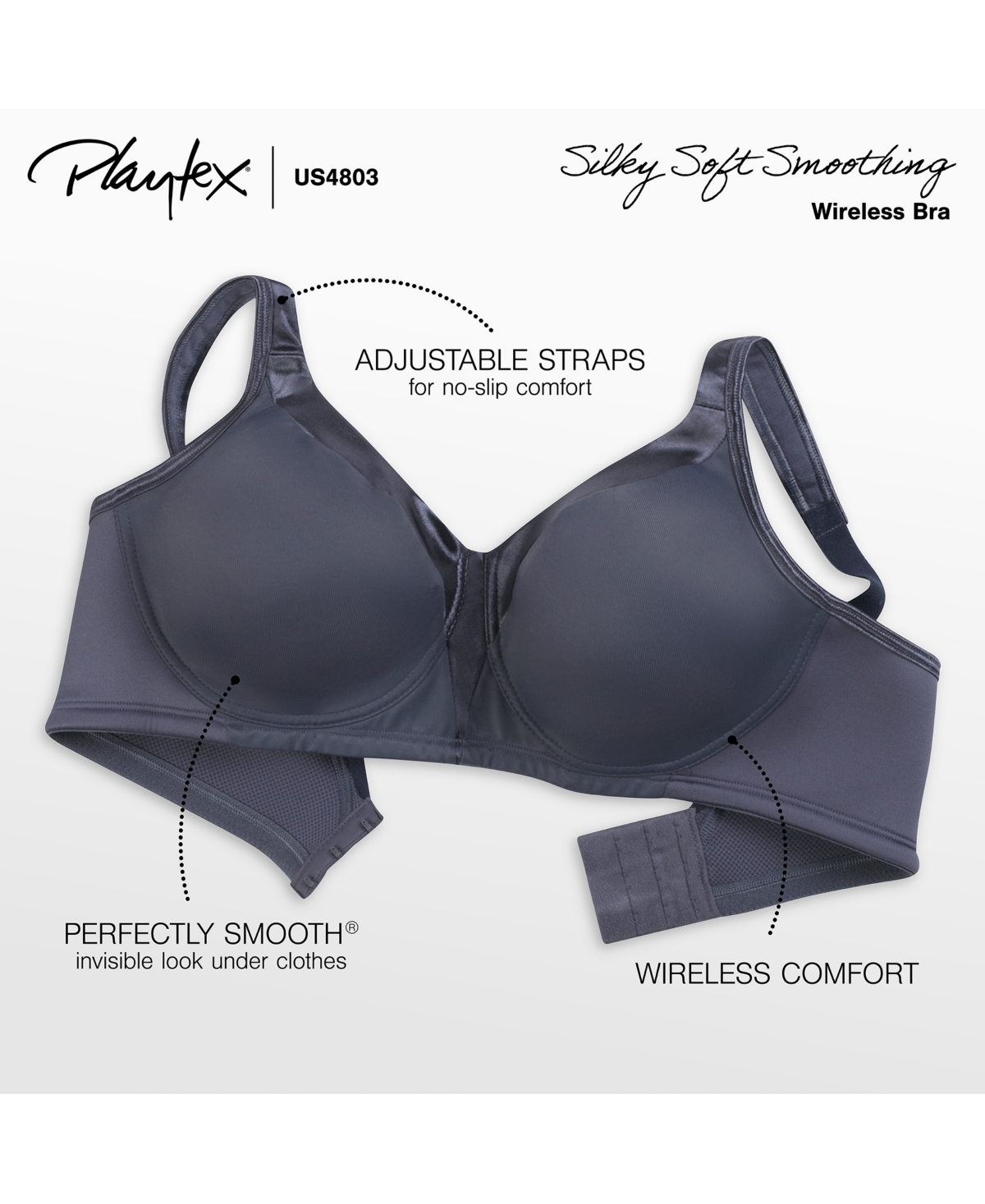 Playtex Full Figure 18 Hour Sleek & Smooth Wireless Bra , Online Only