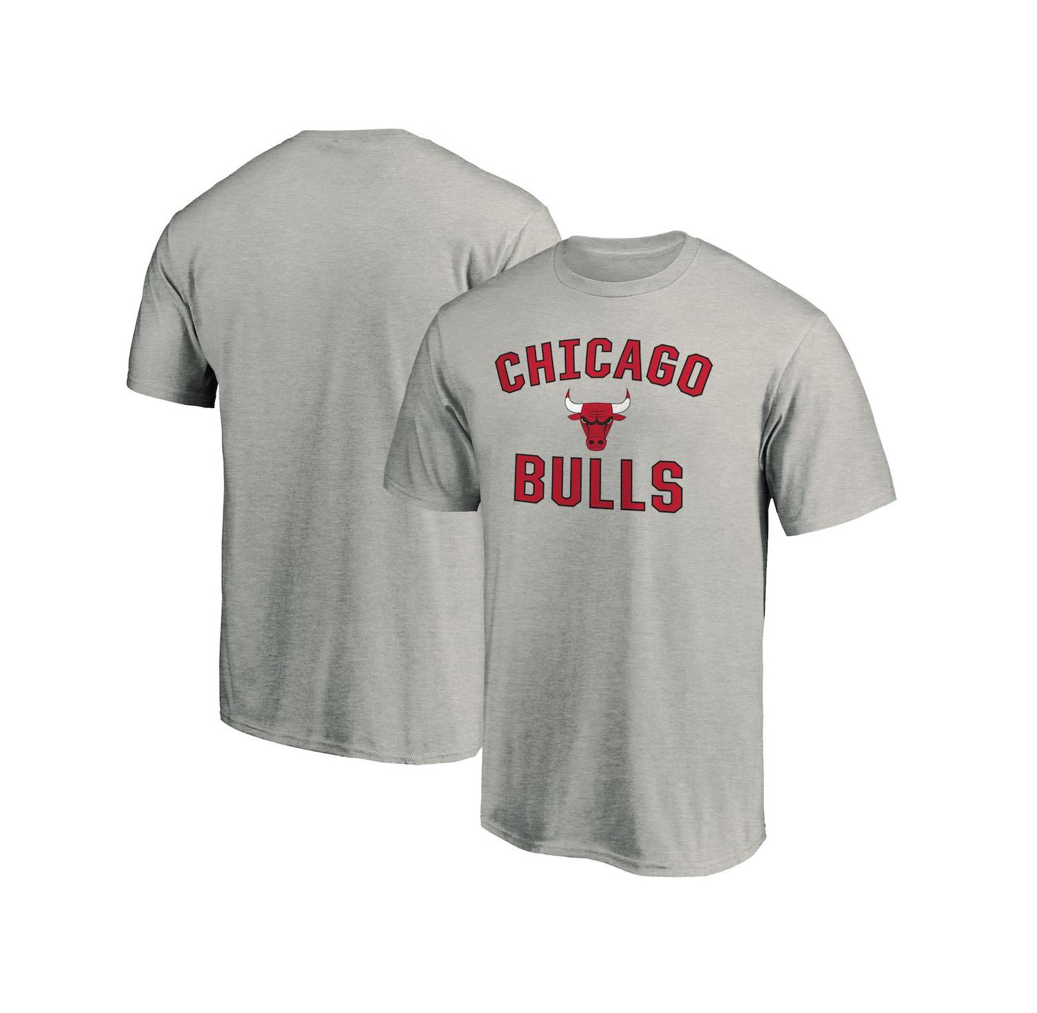 Men's Heathered Gray Chicago Bulls Victory Arch T-Shirt