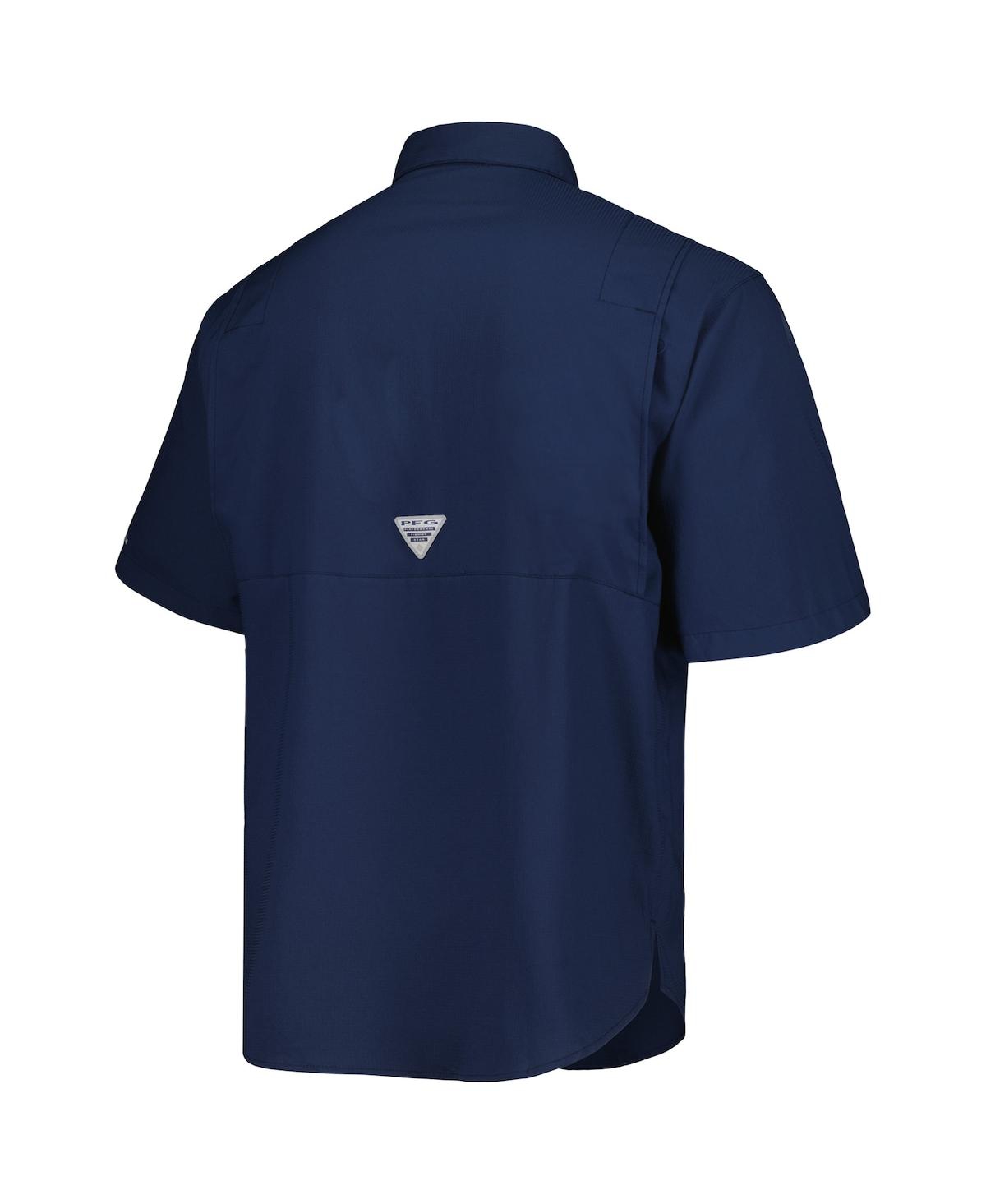 Shop Columbia Men's Navy Tampa Bay Rays Tamiami Omni-shade Button-down Shirt