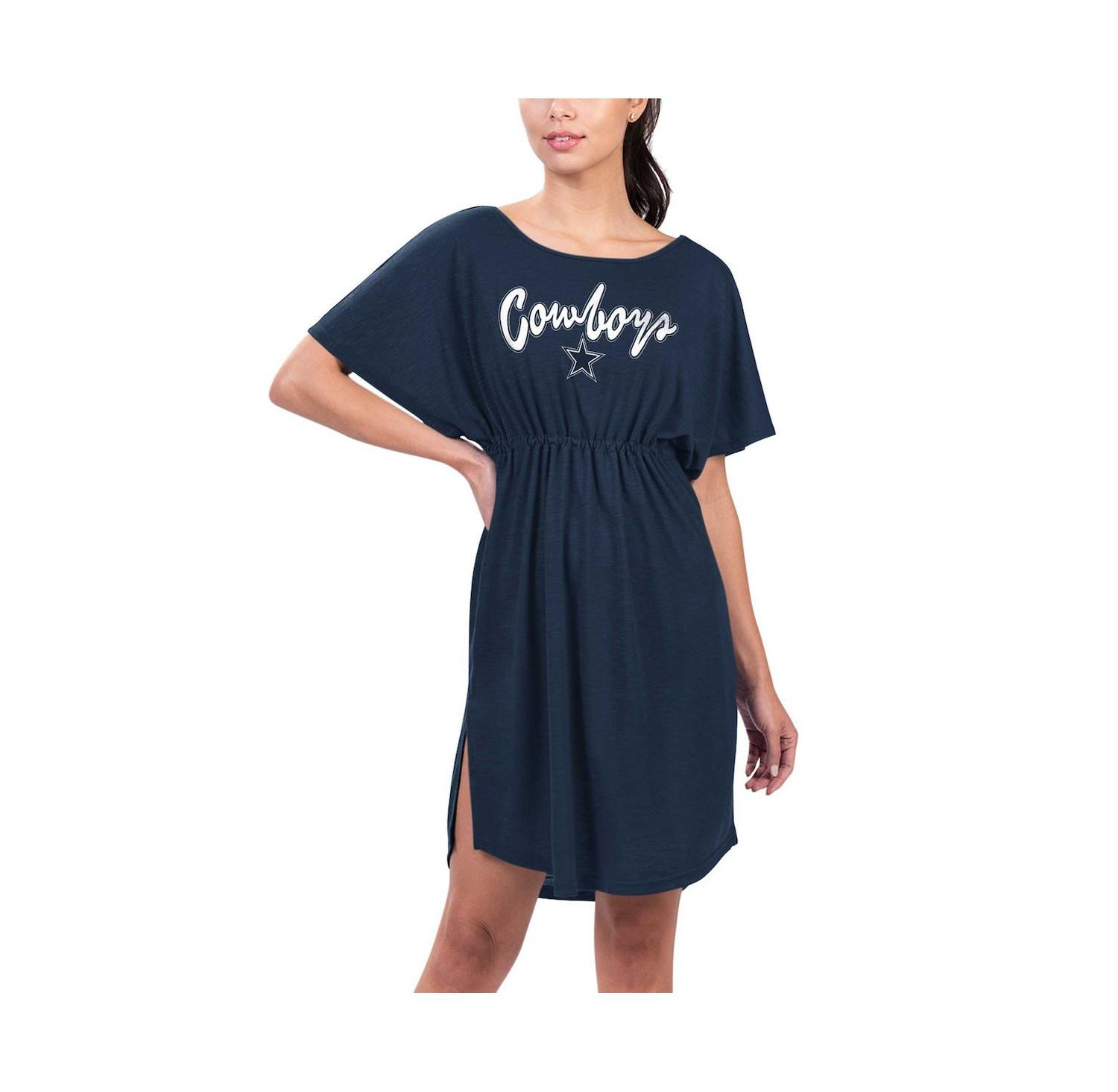 Women's Navy Dallas Cowboys Versus Swim Cover-Up