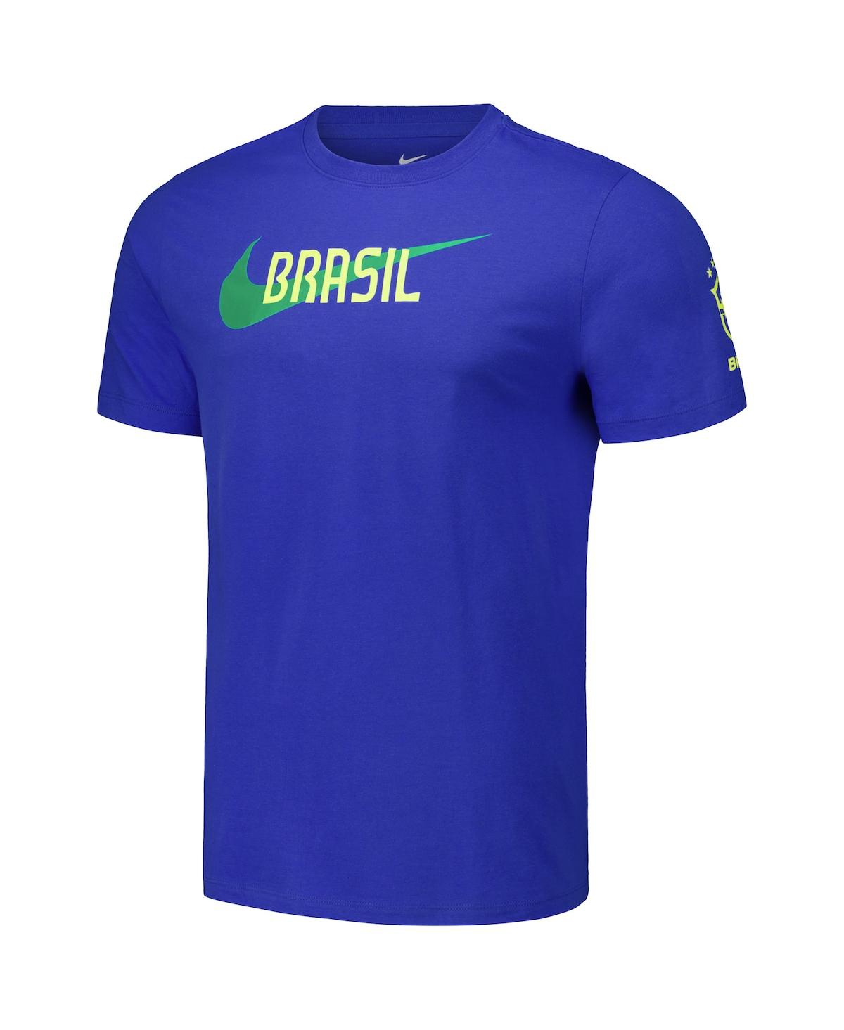 Nike Men'sBrazil National Team Swoosh Core T-Shirt - Royal