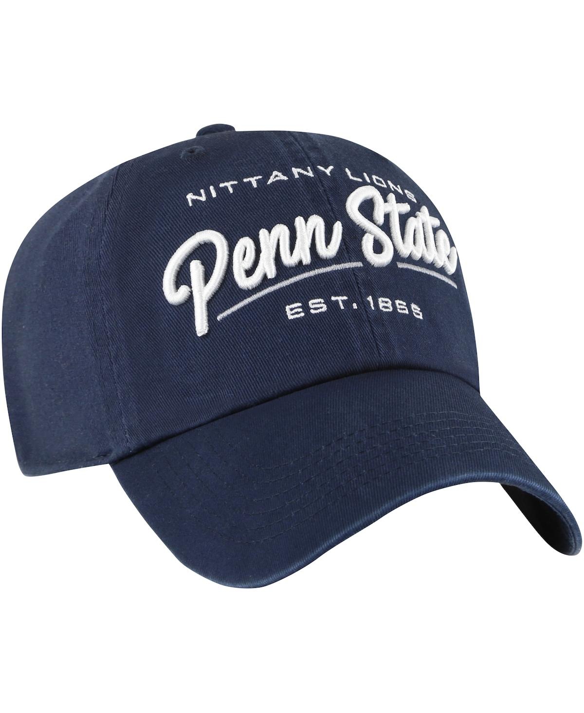 47 Brand Women's Navy Penn State Nittany Lions Sidney Clean Up Adjustable Hat In Navy