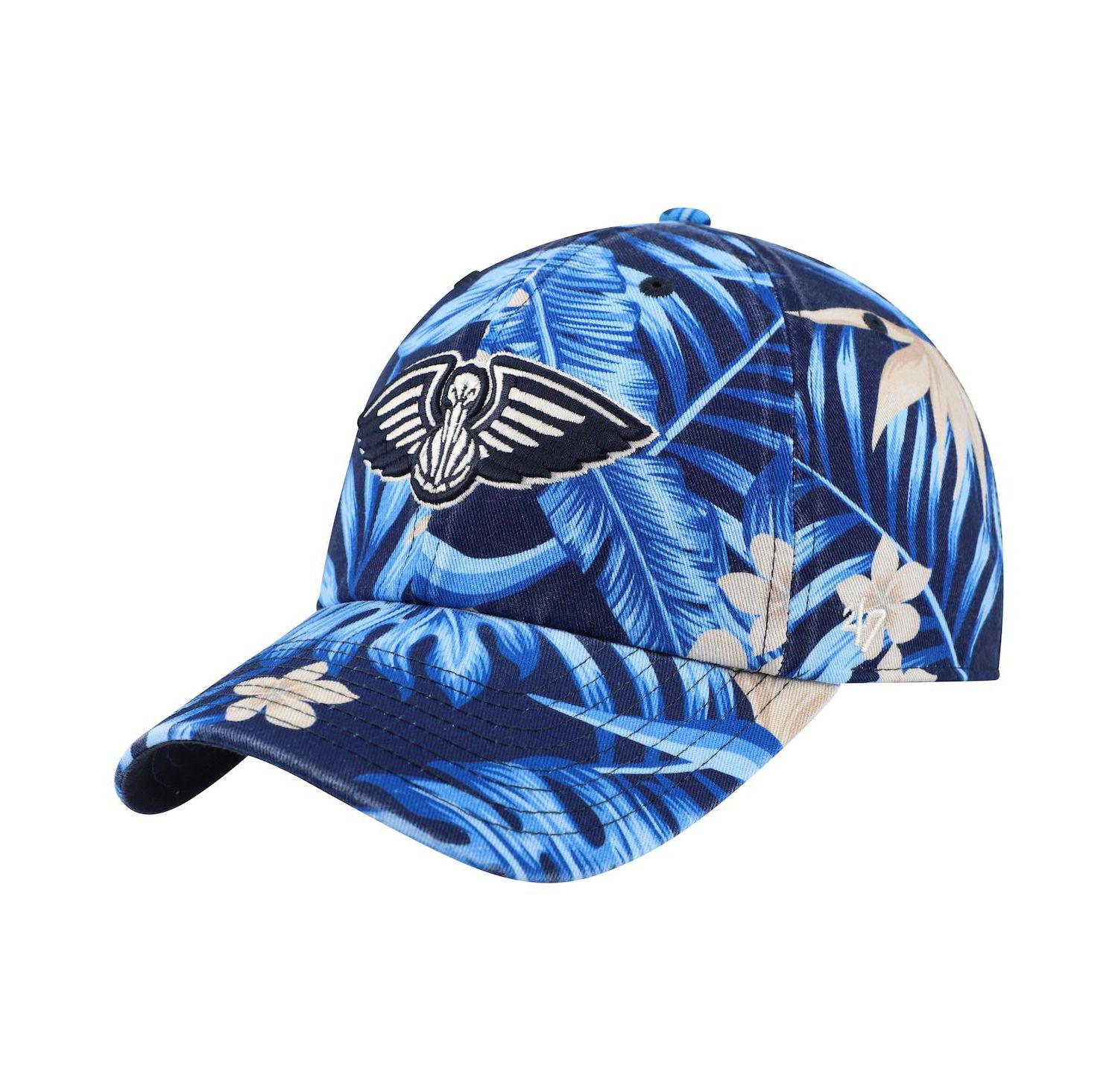 Men's Navy New Orleans Pelicans Tropicalia Floral Clean Up Adjustable Hat