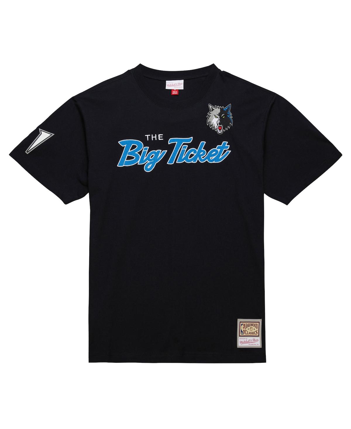 Mitchell & Ness Men's Kevin Garnett Black Minnesota Timberwolves Premium Nickname T-shirt In Black