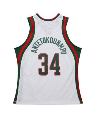 Men's Giannis Antetokounmpo White Milwaukee Bucks 2013/14 Hardwood Classics Swingman Jersey