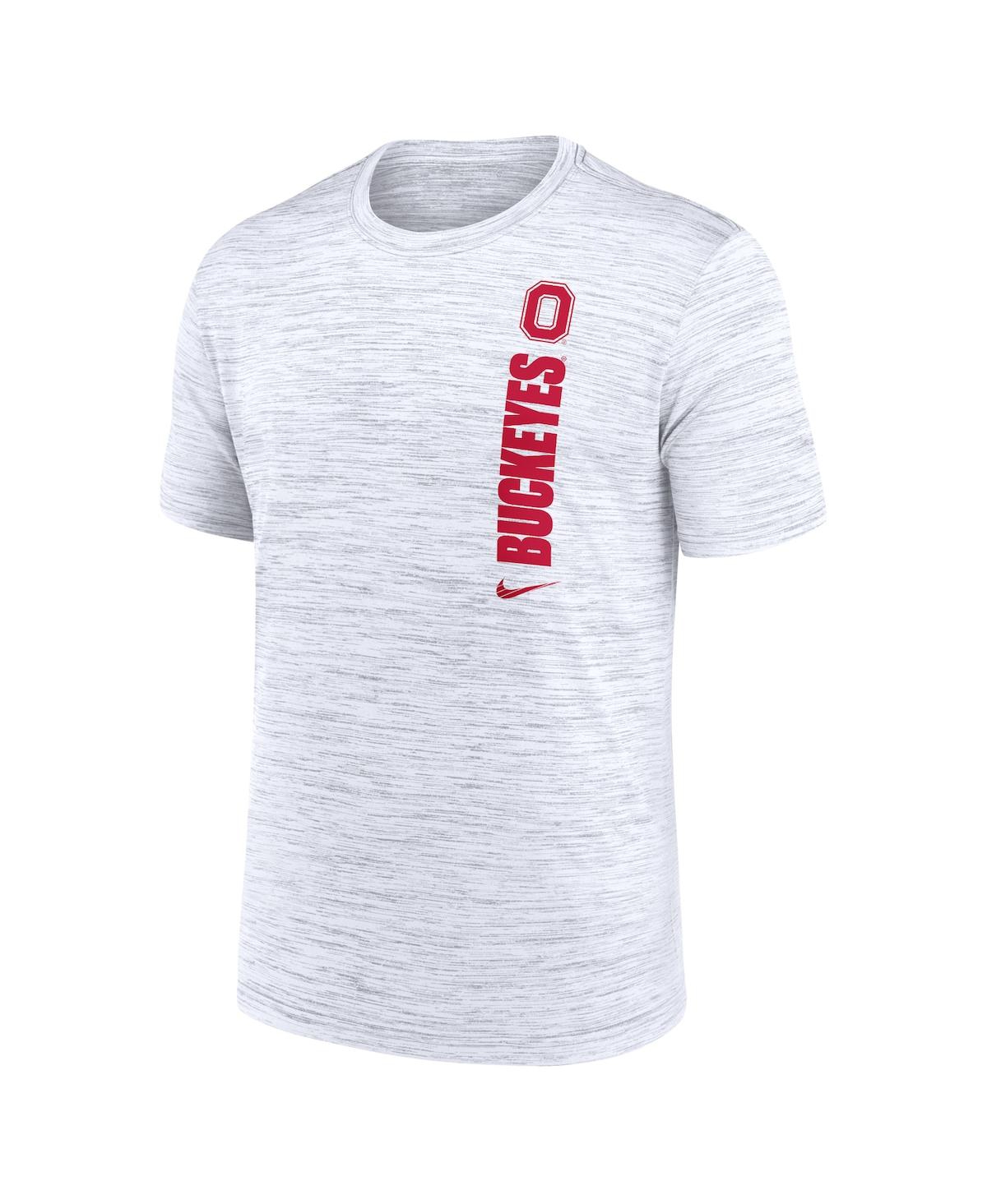 Nike Men'sOhio State Buckeyes 2024 Sideline Velocity Performance T-Shirt - White
