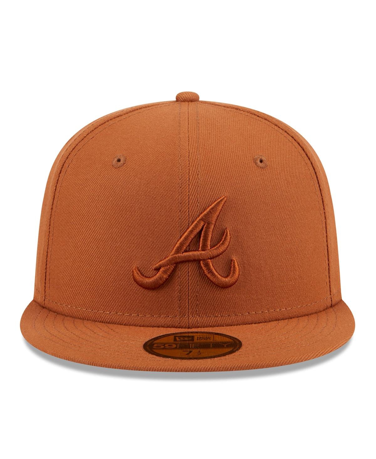 New Era Men'sAtlanta Braves Spring Color 59FIFTY Fitted Hat - Brown