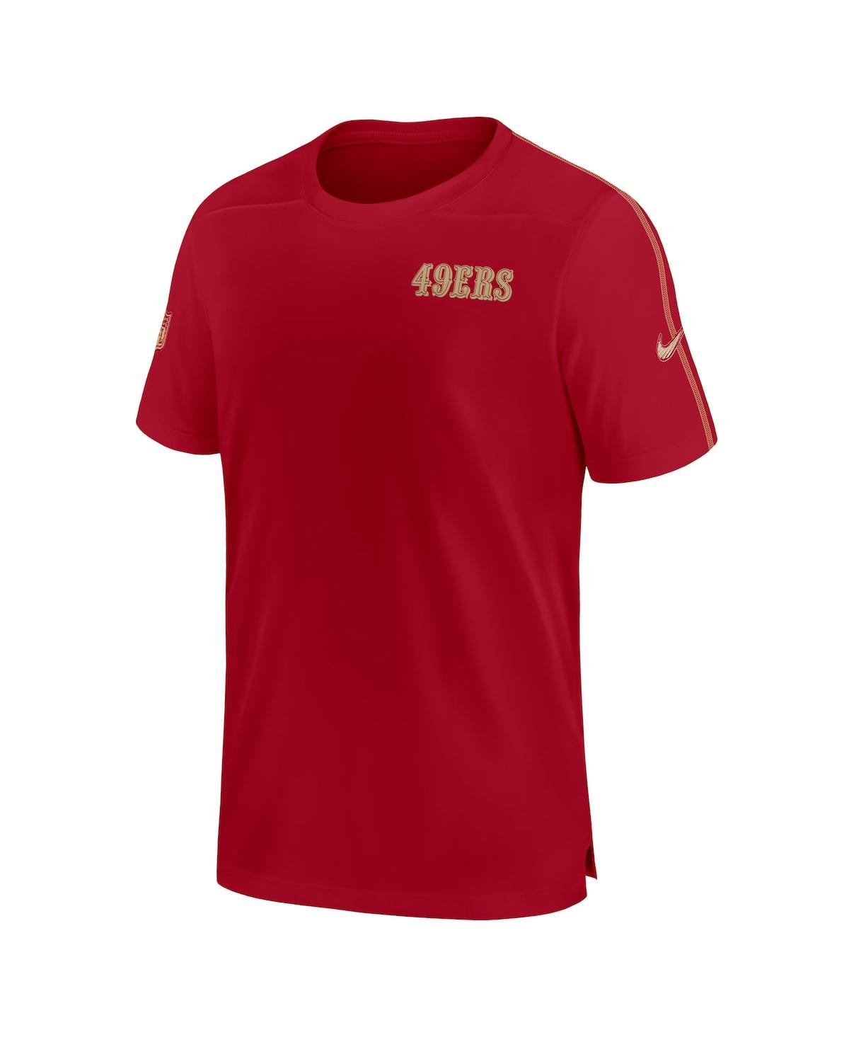 Nike Men'sSan Francisco 49ers 2024 Sideline Coach Uv Performance T-Shirt - Scarlet