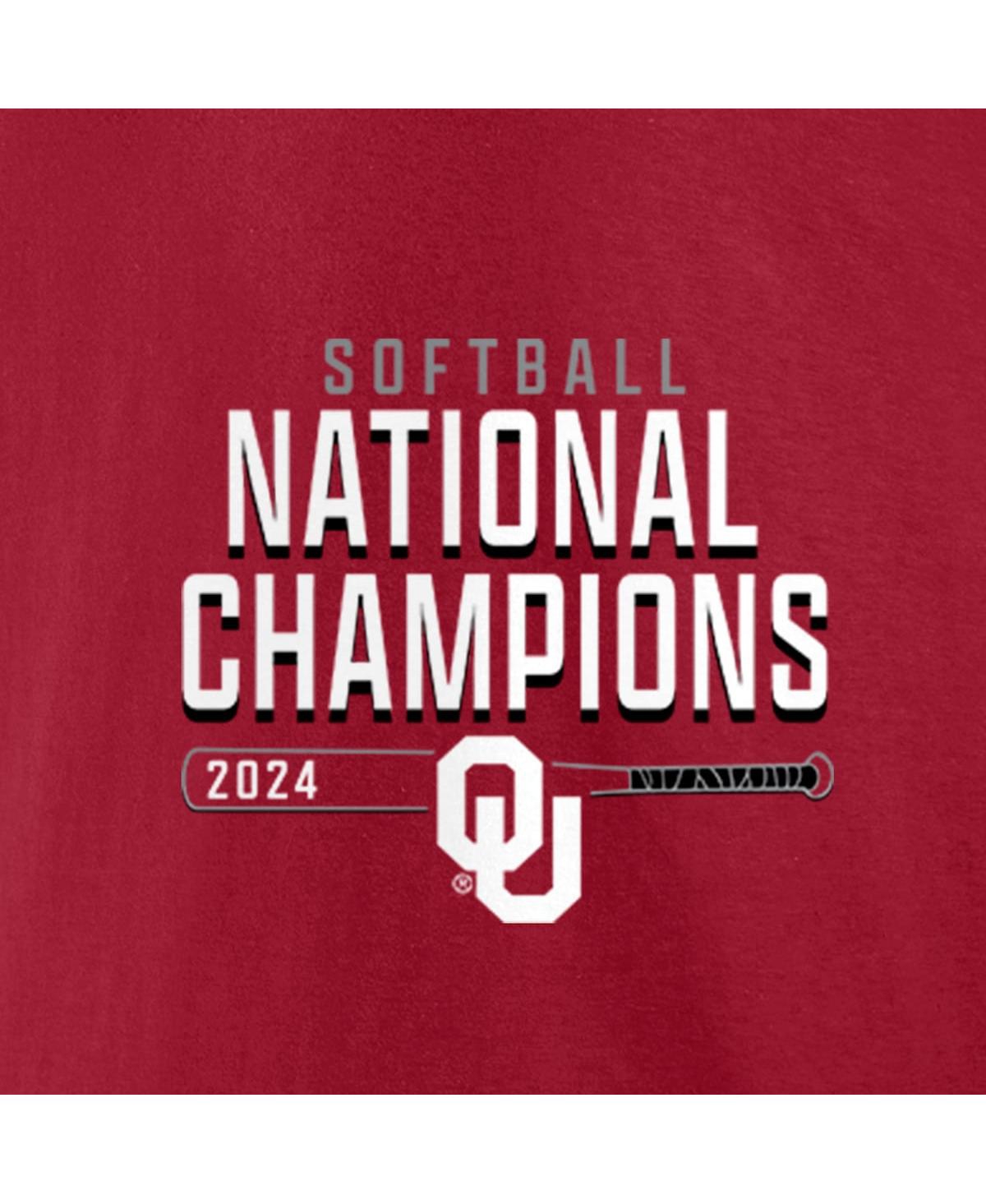 Fanatics Men's and Women'sOklahoma Sooners 2024 Ncaa Softball Women's College World Series Champions Schedule T-Shirt - Crimson