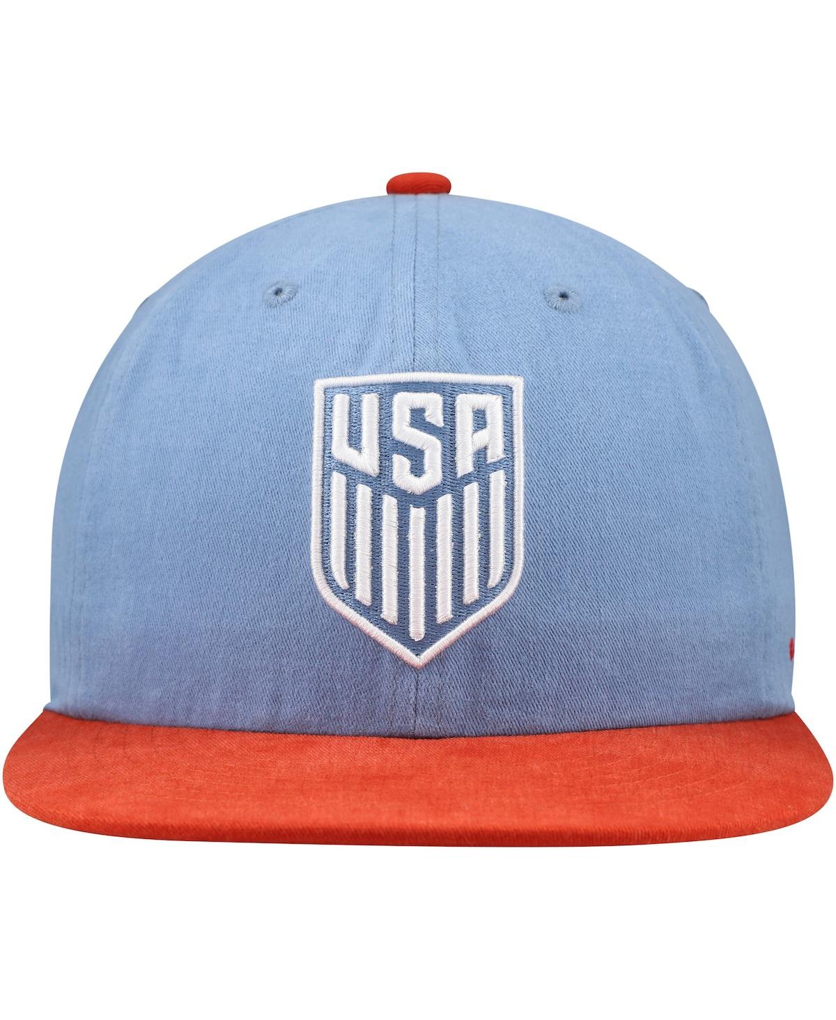 FAN INK MEN'S AND WOMEN'S LIGHT BLUE/RED USMNT SWINGMAN ADJUSTABLE HAT 