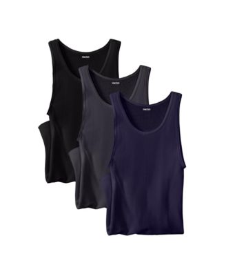 Men's Ribbed Cotton Tank Undershirt 3-Pack