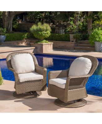 Streamdale Premium Rattan Swivel Club Chair Set for Outdoor Relaxation and Views