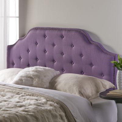 Streamdale Contemporary Button-Tufted Upholstered Headboard with Nailhead Accents