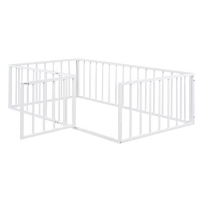 Twin Metal Fence Door Floor Bed