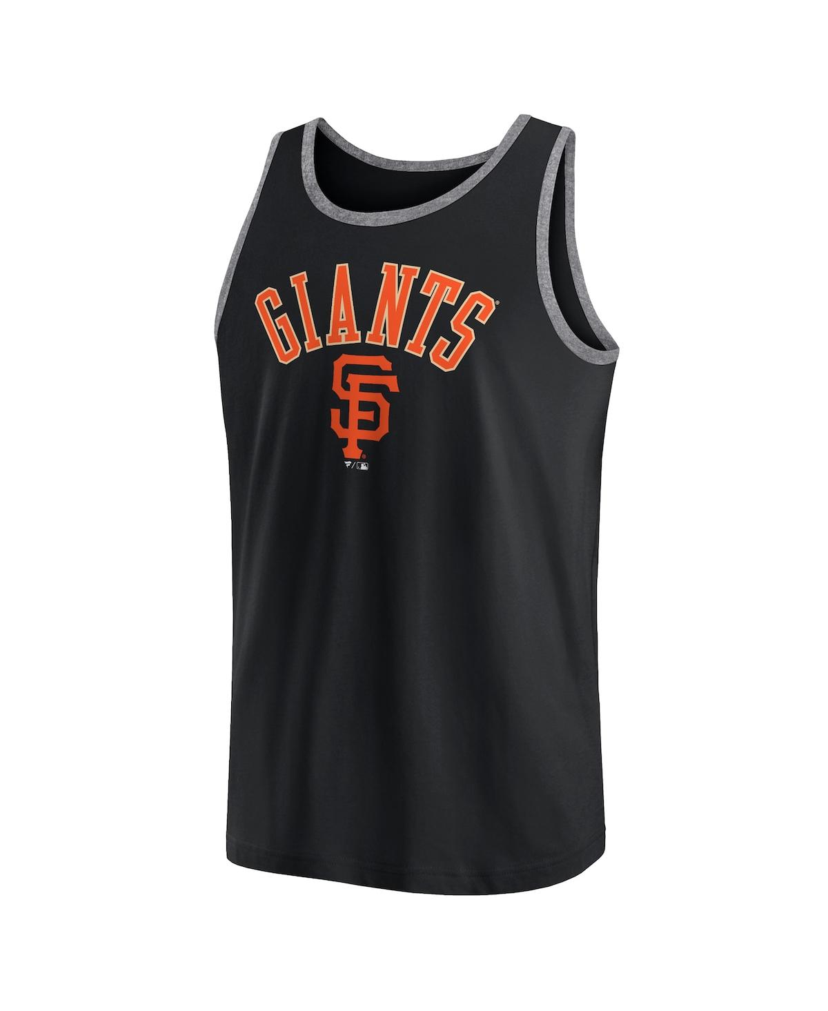 Fanatics Men's Black San Francisco Giants Bet Tank Top In Black,heather Gray