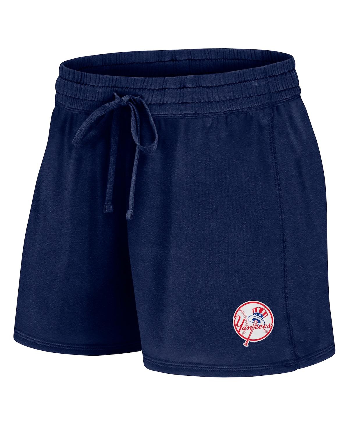Fanatics Women's New York Yankees Start To Finish Shorts Combo Pack T-shirt In Navy,white