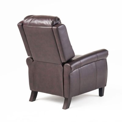 Memphis PU Leather Club Chair, Espresso Finish