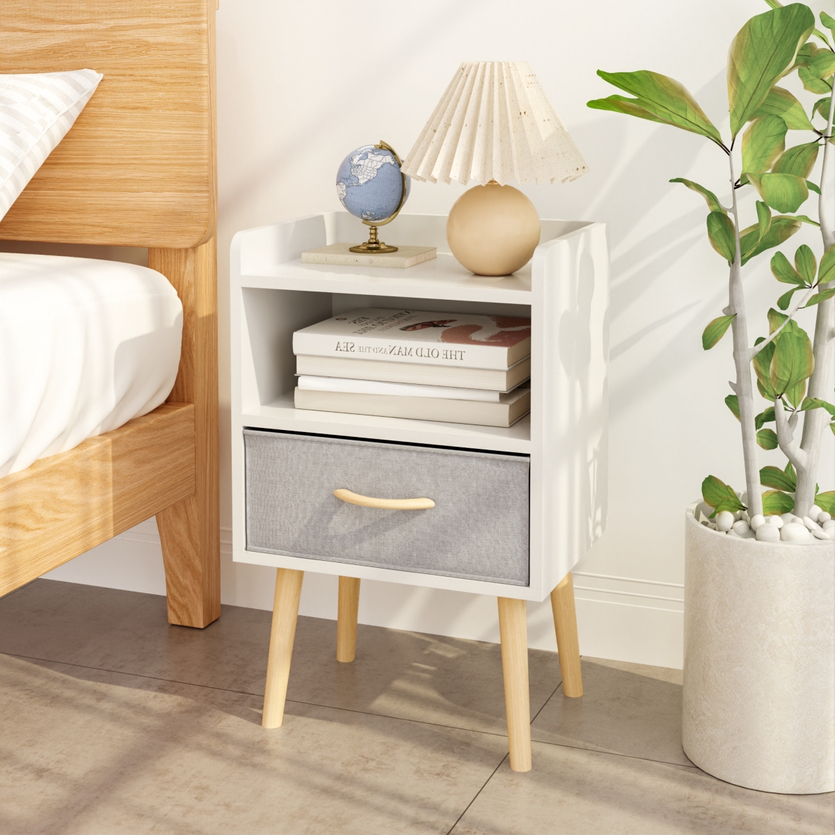 Streamdale Furniture Sturdy Multi-Color Side Table with Ample Storage