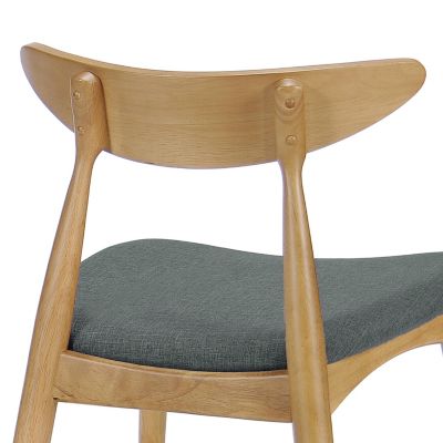 Streamdale Mid-Century Modern Upholstered Rubberwood Chair